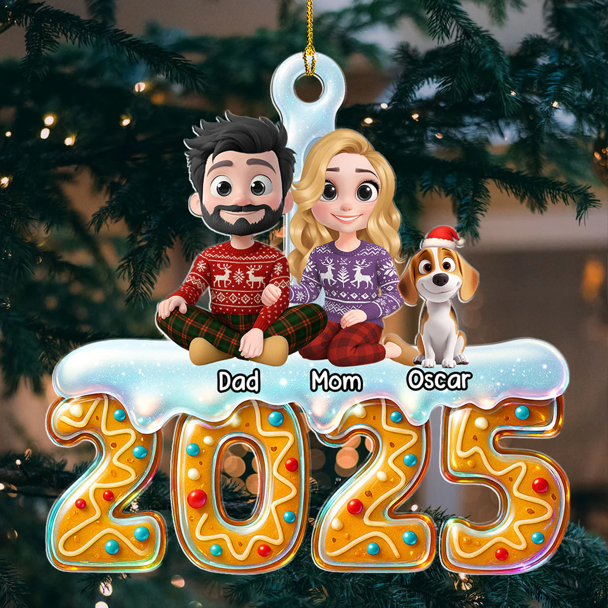 2025 Family Reunion - Personalized Custom Acrylic Ornament - Image 2