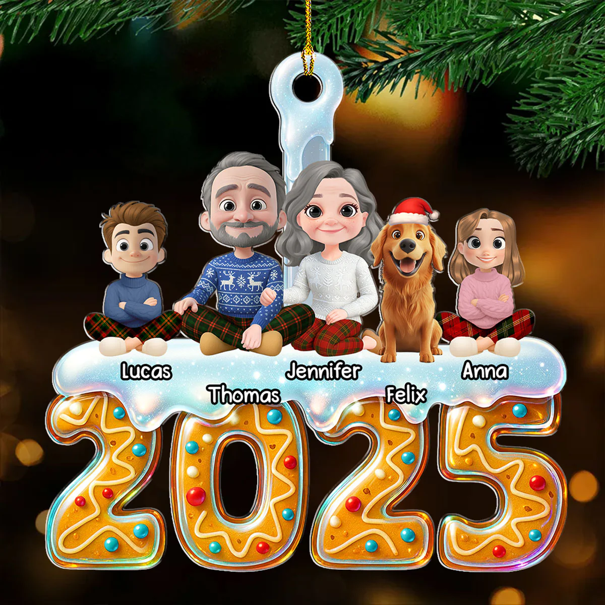2025 Family Reunion - Personalized Custom Acrylic Ornament - Image 3
