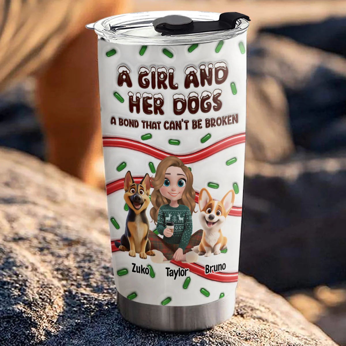 A Bond - Personalized Custom 3D Inflated Effect Tumbler - Image 3