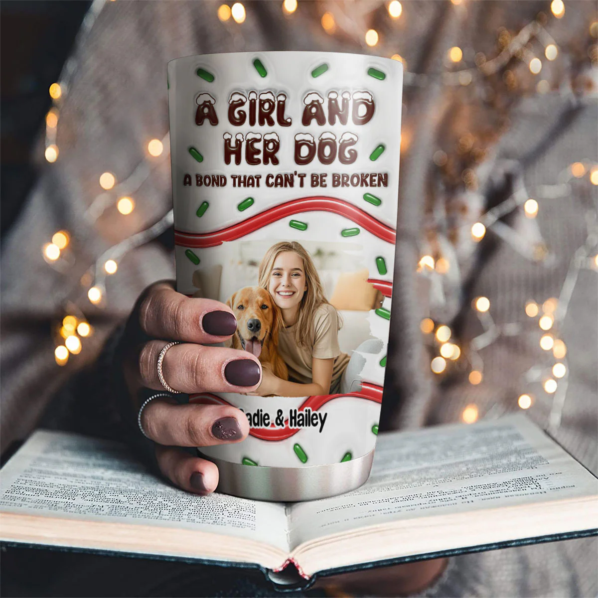 A Bond Photo - Personalized Custom 3D Inflated Effect Tumbler - Image 2