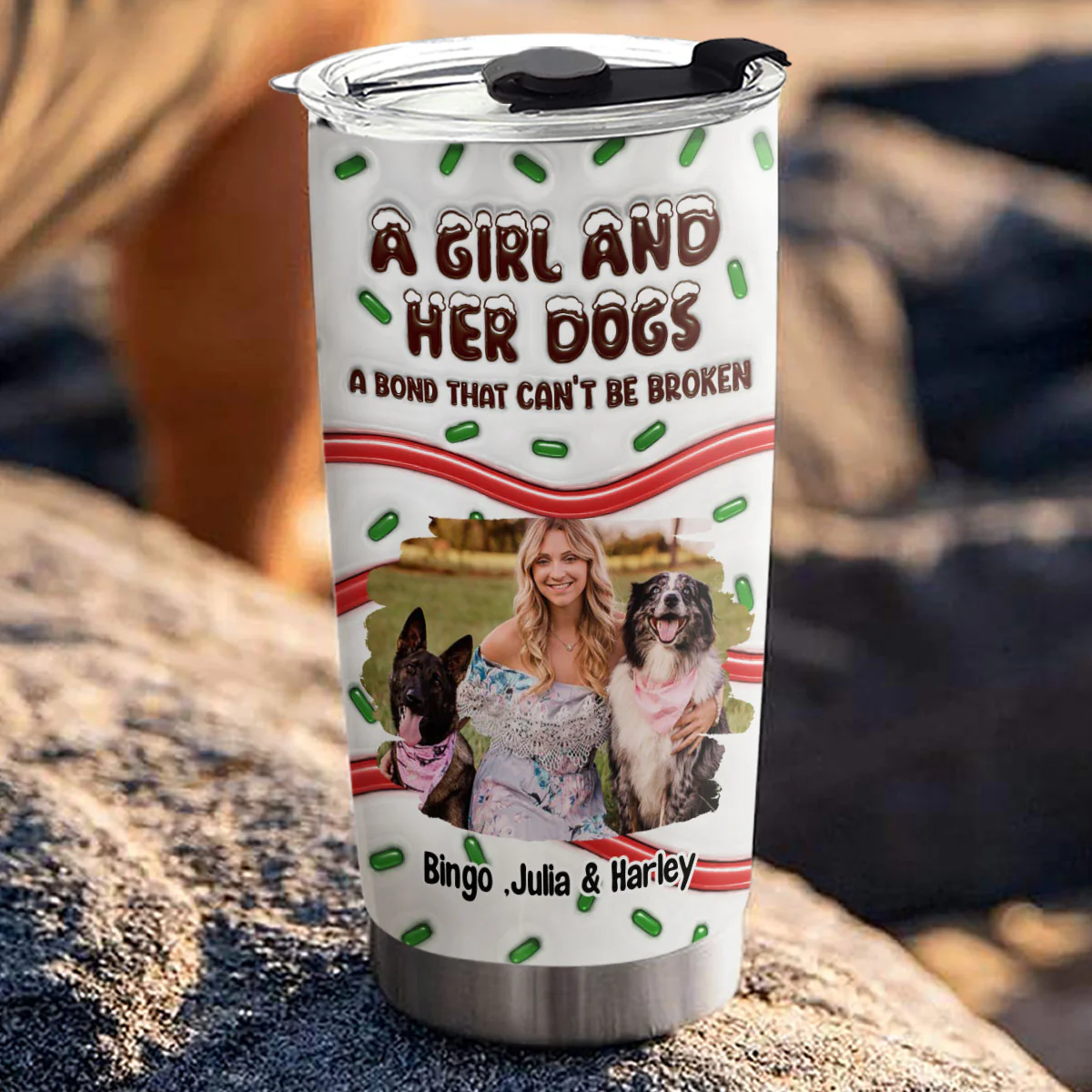 A Bond Photo - Personalized Custom 3D Inflated Effect Tumbler - Image 3