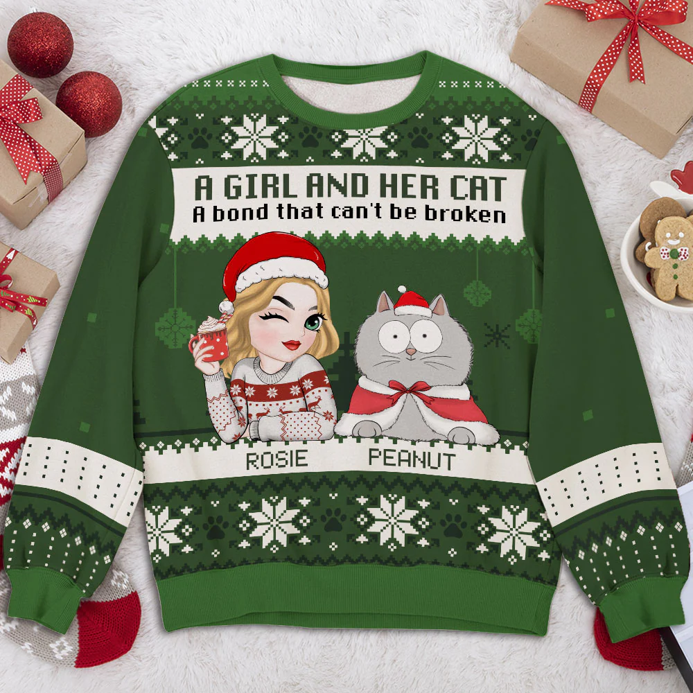 A Bond With Boss - Personalized Custom All-Over-Print Sweatshirt - Image 2