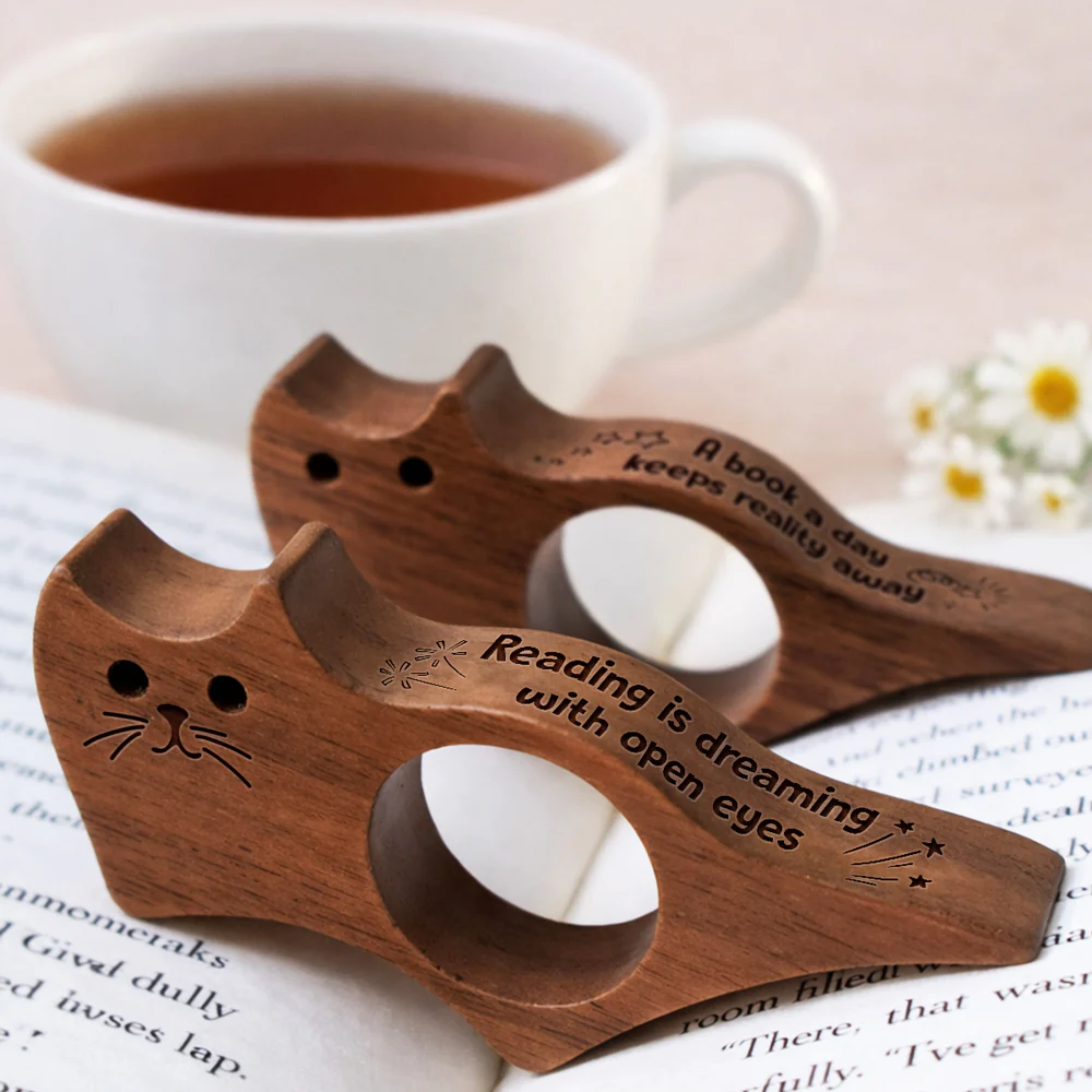 A Book Is A Dream - Personalized Custom Cat Book Page Holder