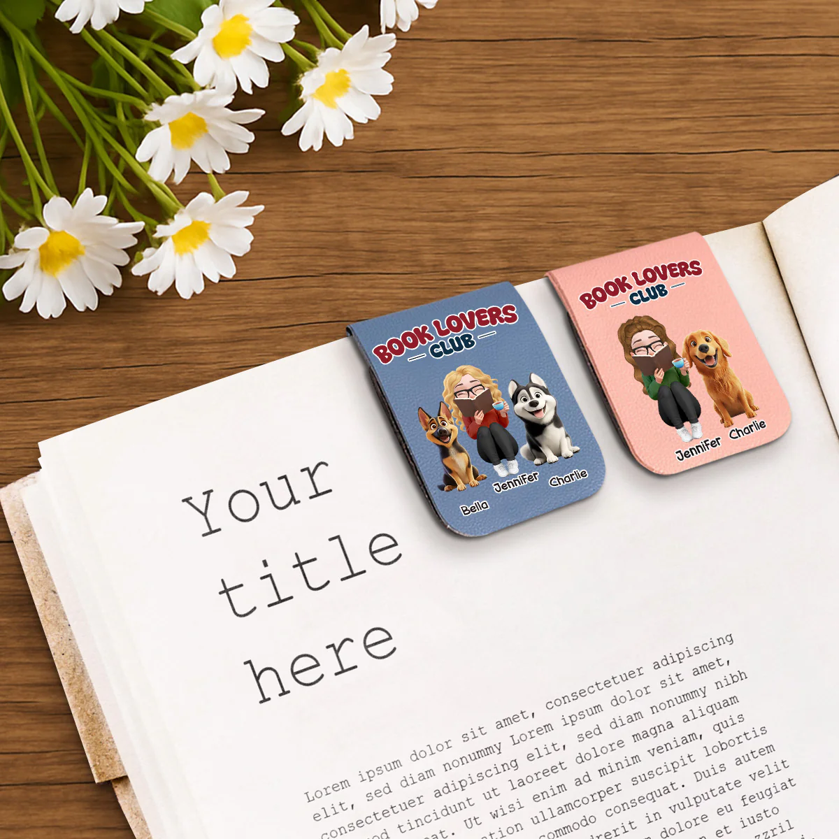 A Club Full Of Book Worms - Personalized Custom Leather Bookmark - Image 2