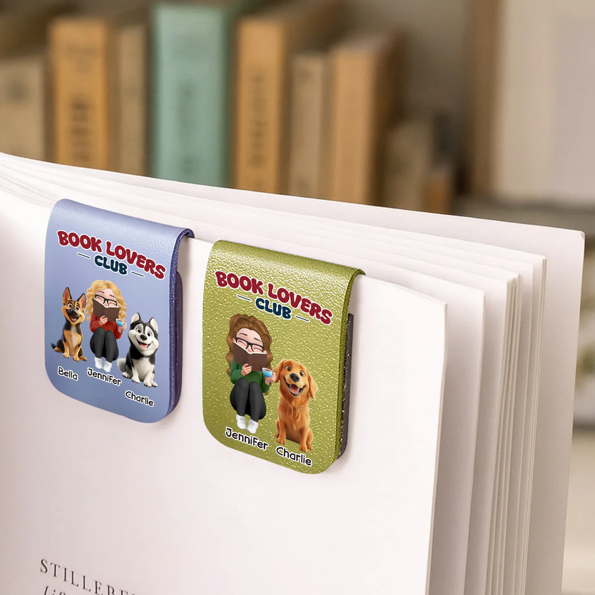 A Club Full Of Book Worms - Personalized Custom Leather Bookmark - Image 3