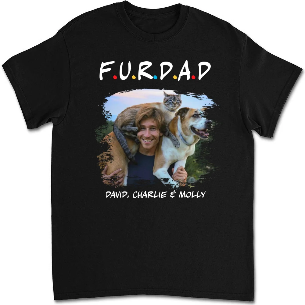 A Fur Mom Photo - Personalized Custom Unisex T-shirt - Image 2