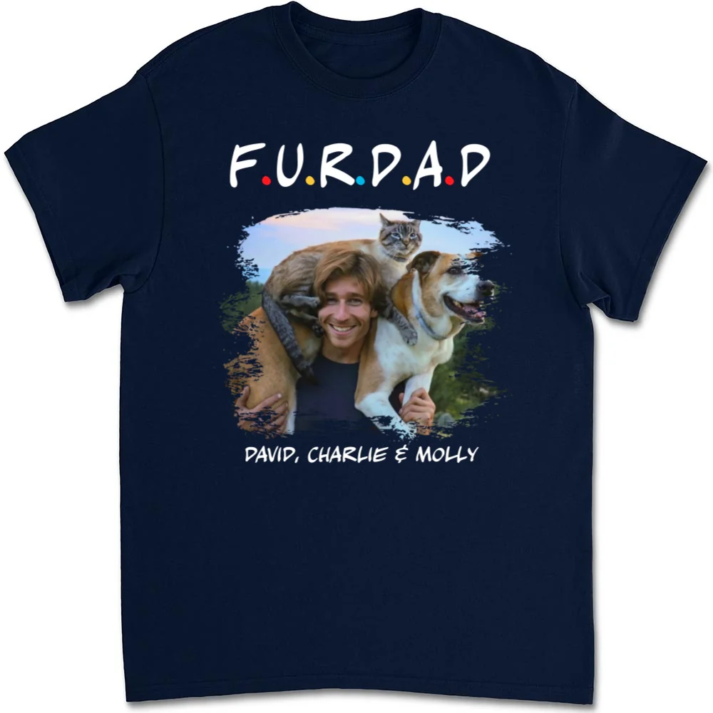 A Fur Mom Photo - Personalized Custom Unisex T-shirt - Image 3