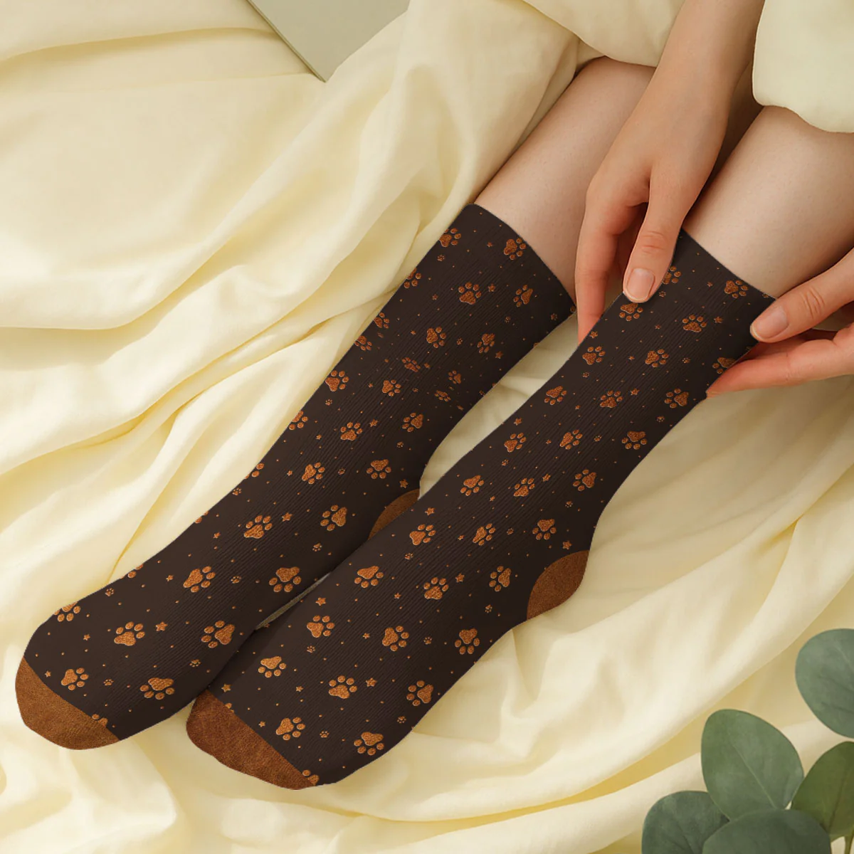A Gentleman And His Dog - Personalized Custom Crew Socks - Image 2