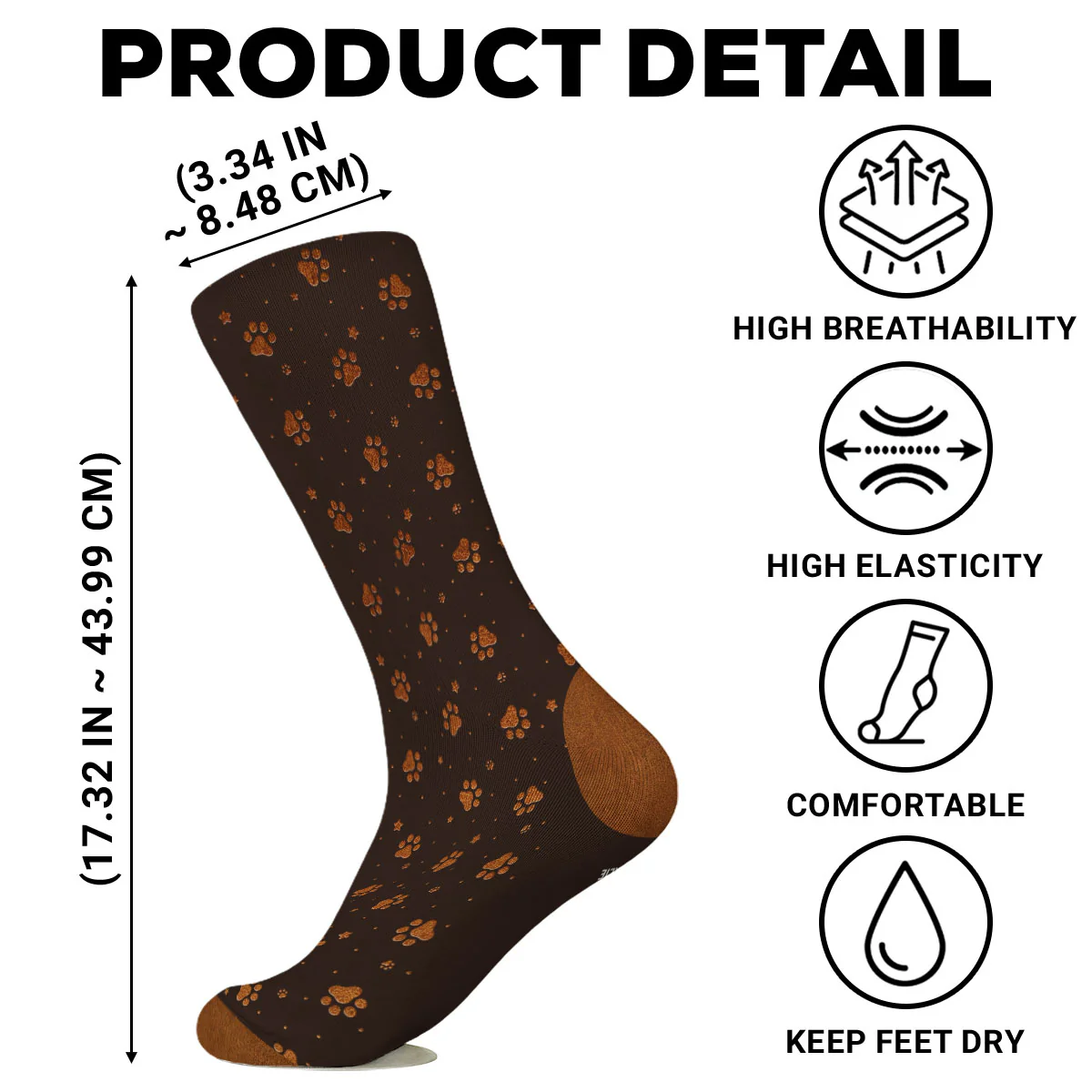 A Gentleman And His Dog Photo - Personalized Custom Crew Socks - Image 7