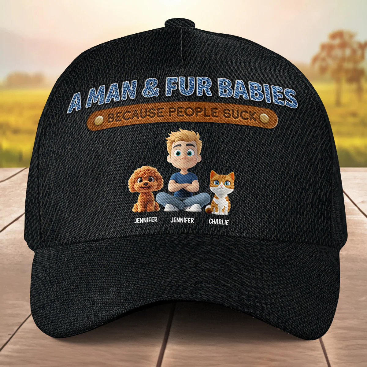 A Gentleman And His Pet - Personalized Custom Classic Cap