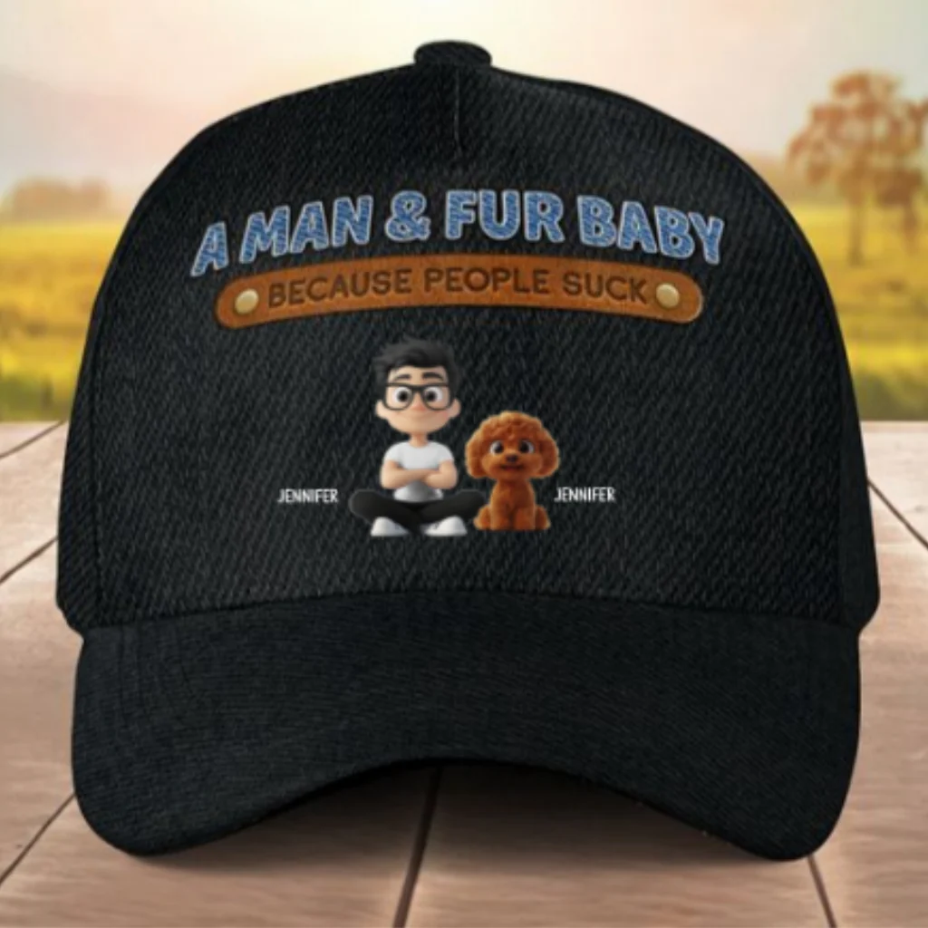 A Gentleman And His Pet - Personalized Custom Classic Cap - Image 6