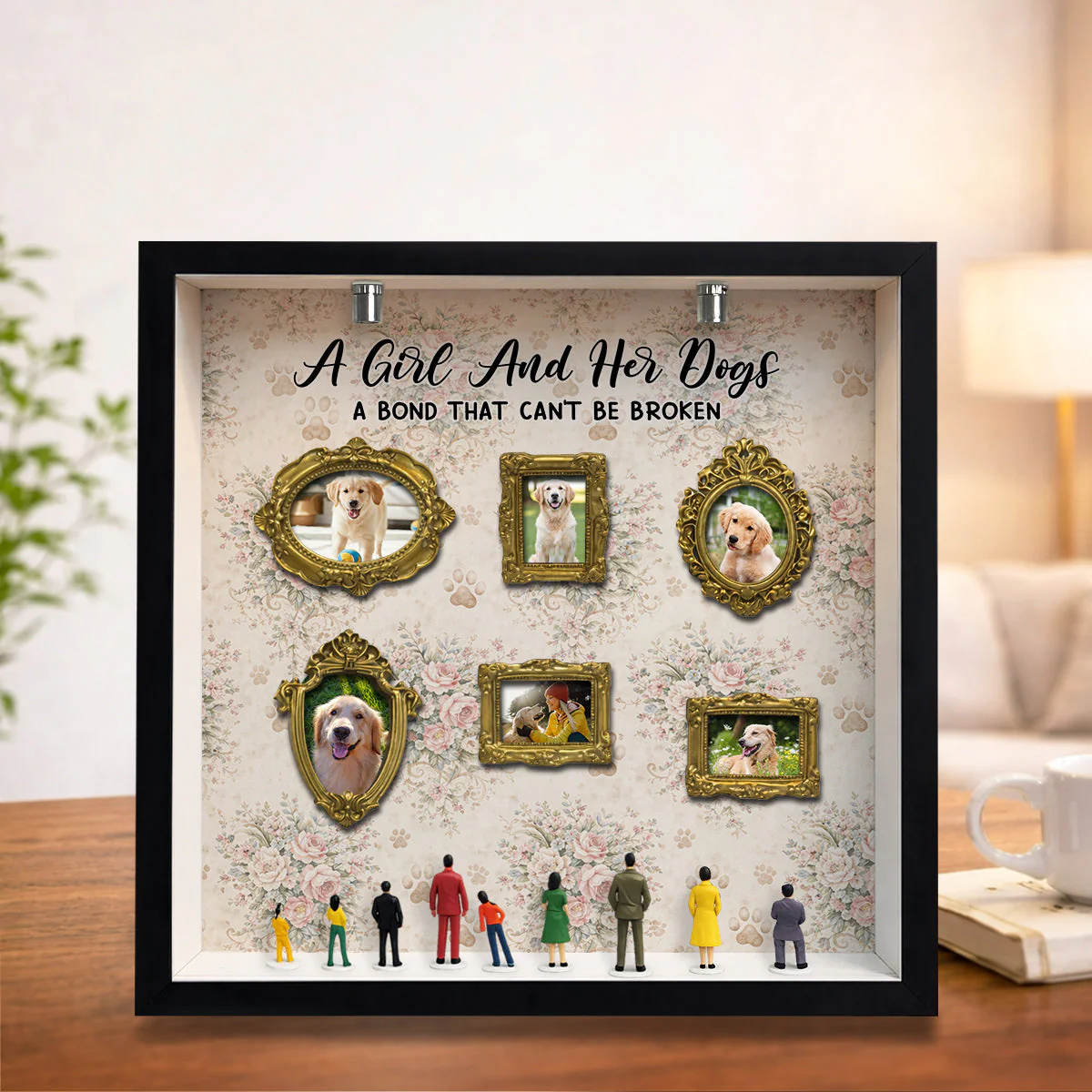 A Girl And Her Dog - Personalized Custom Museum Frame - Image 4