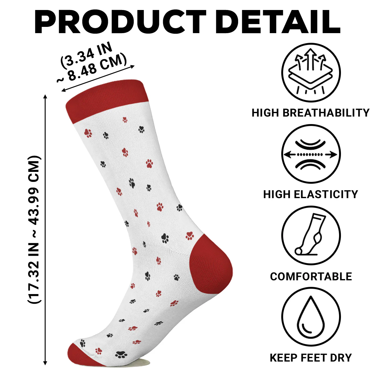 A Girl And Her Dog Photo - Personalized Custom Crew Socks - Image 5