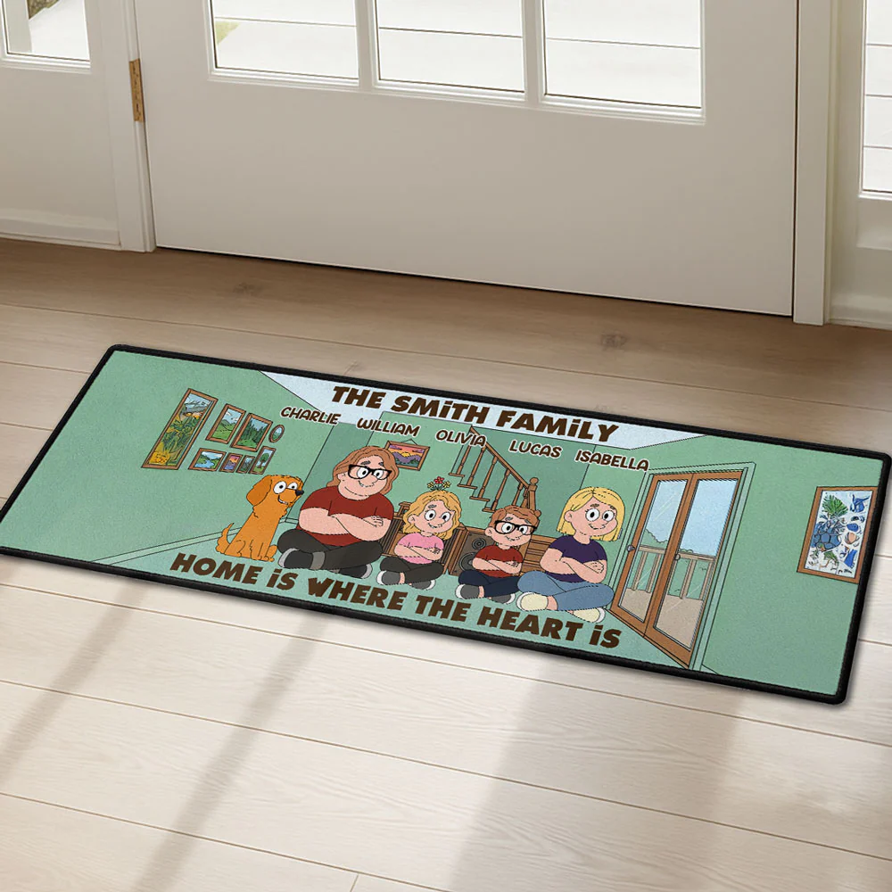 A Heart At Peace Makes A Home - Personalized Custom Runner Rug