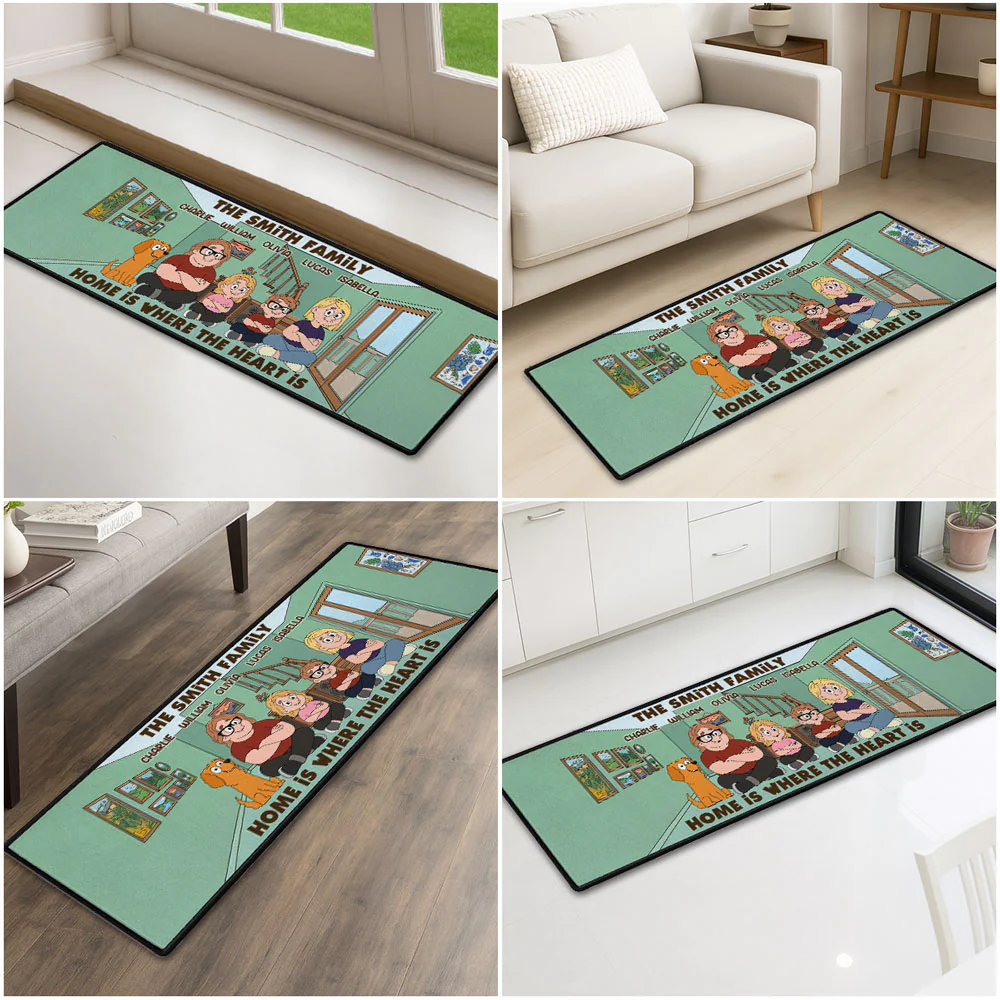 A Heart At Peace Makes A Home - Personalized Custom Runner Rug - Image 2