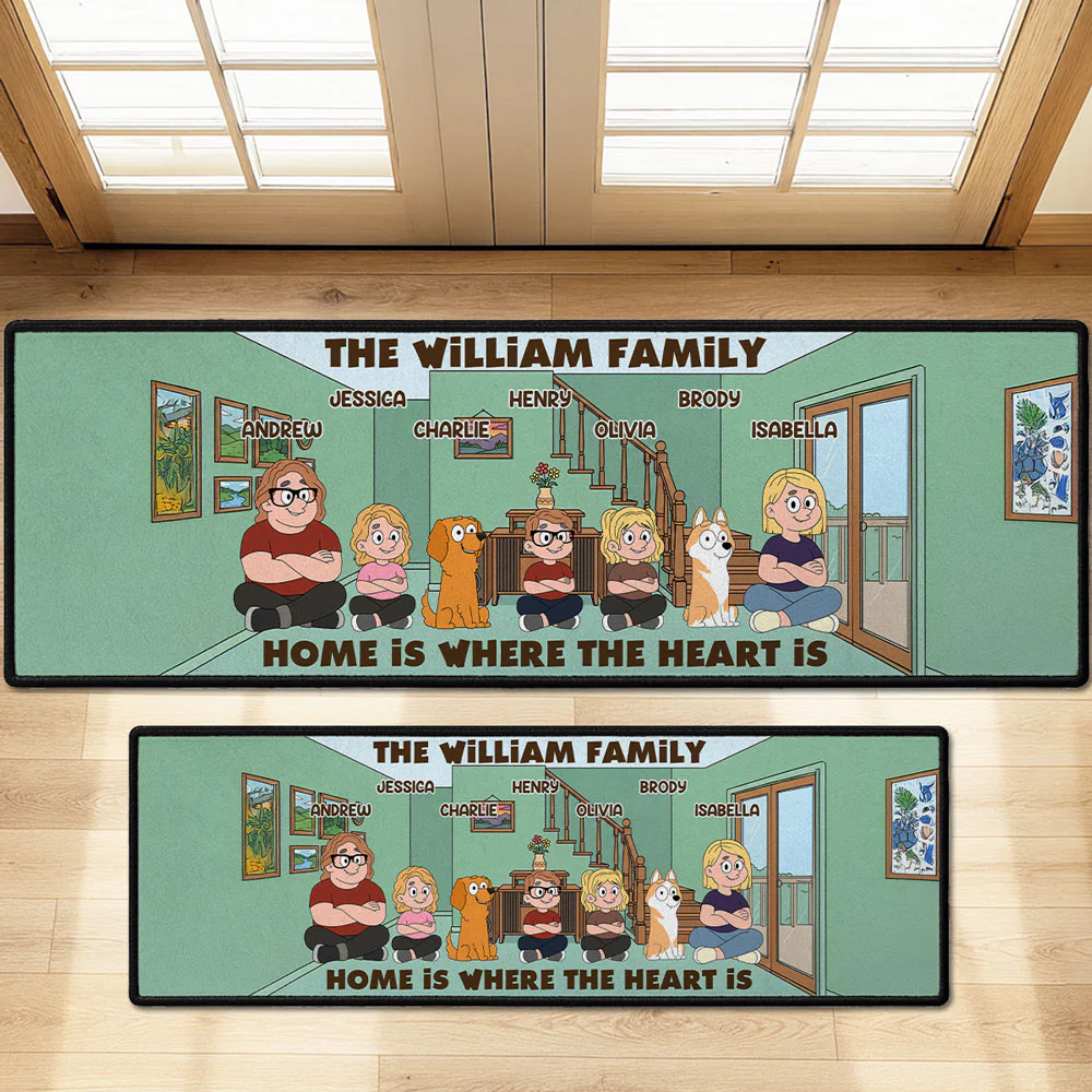 A Heart At Peace Makes A Home - Personalized Custom Runner Rug - Image 4
