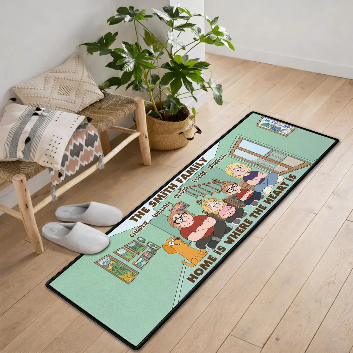 A Heart At Peace Makes A Home - Personalized Custom Runner Rug - Image 6