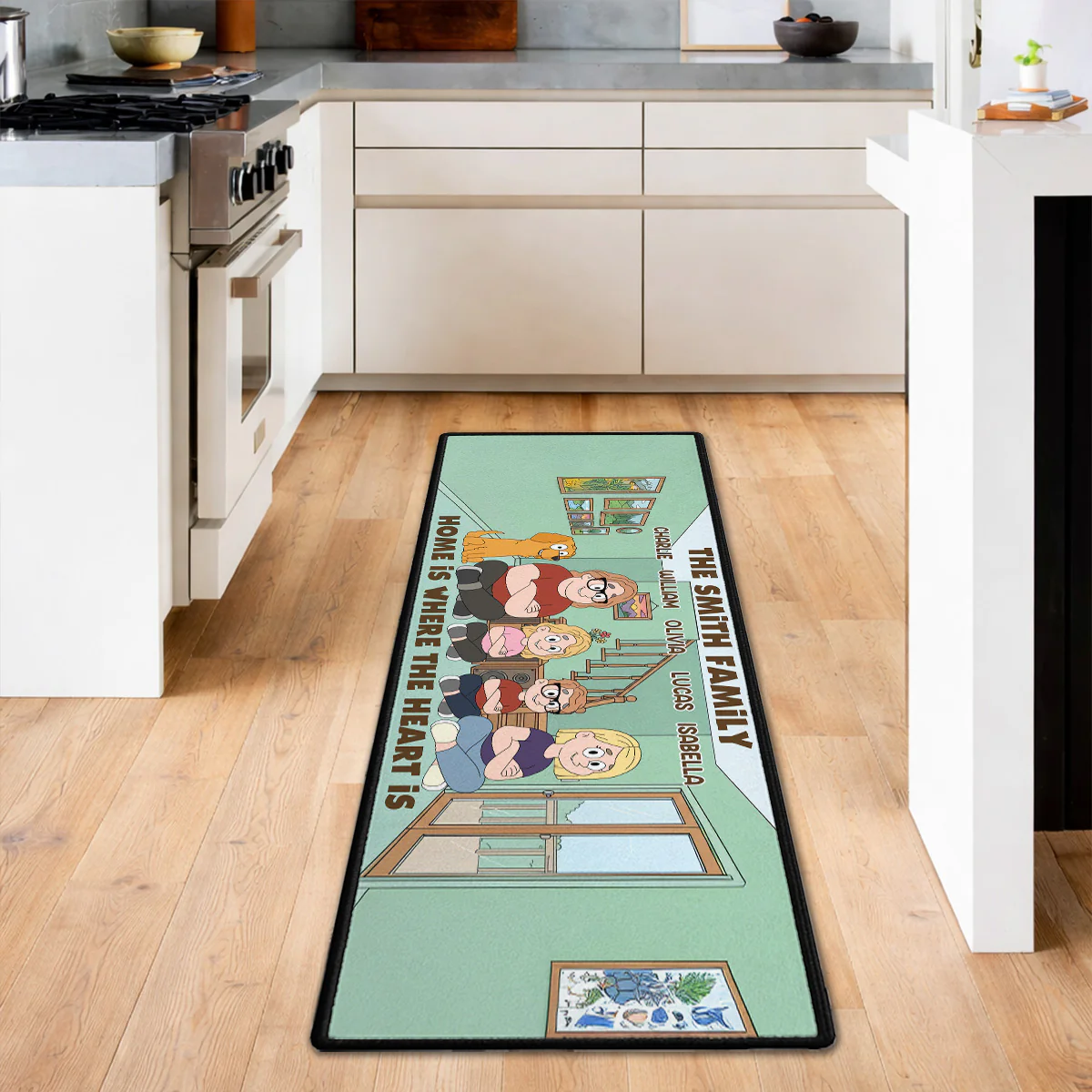 A Heart At Peace Makes A Home - Personalized Custom Runner Rug - Image 7