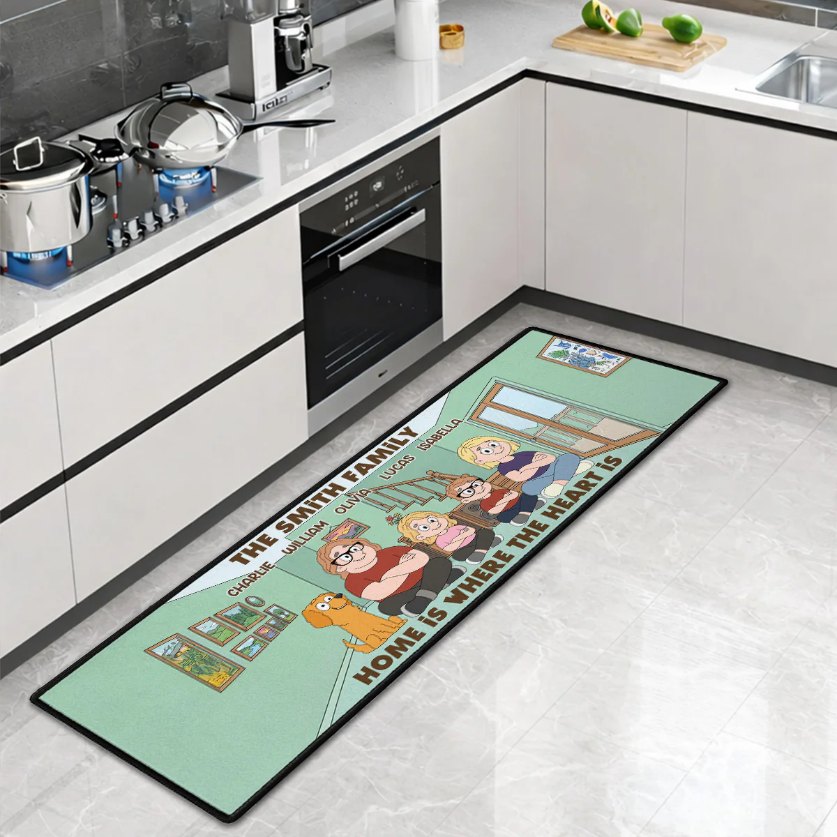 A Heart At Peace Makes A Home - Personalized Custom Runner Rug - Image 8