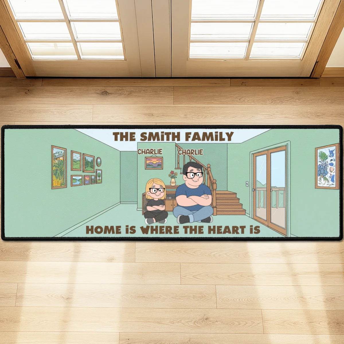 A Heart At Peace Makes A Home - Personalized Custom Runner Rug - Image 9