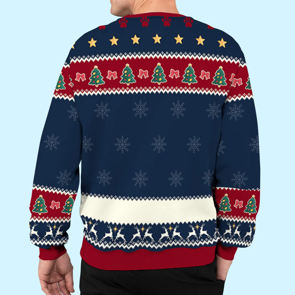 A Man And His Pet Christmas - Personalized Custom All-Over-Print Sweatshirt - Image 6