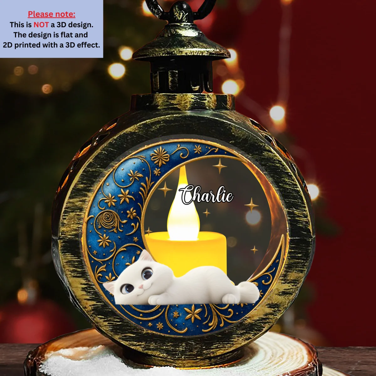 A Million Stars Among Cat - Personalized Custom 3D Effect Christmas Lantern - Image 7