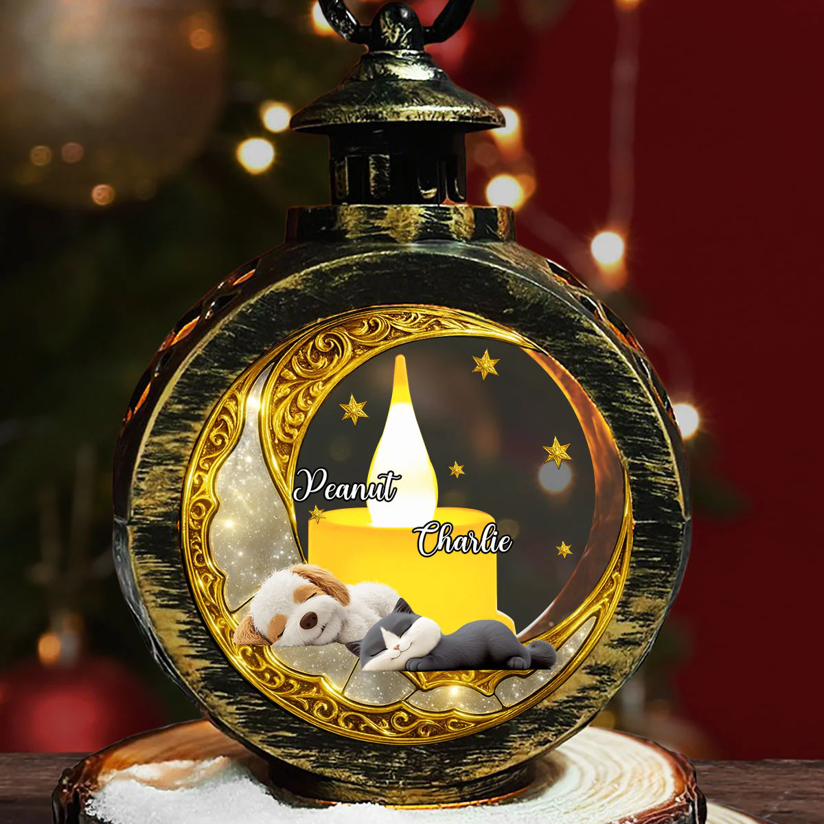 A Million Stars Among Them - Personalized Custom 3D Effect Christmas Lantern