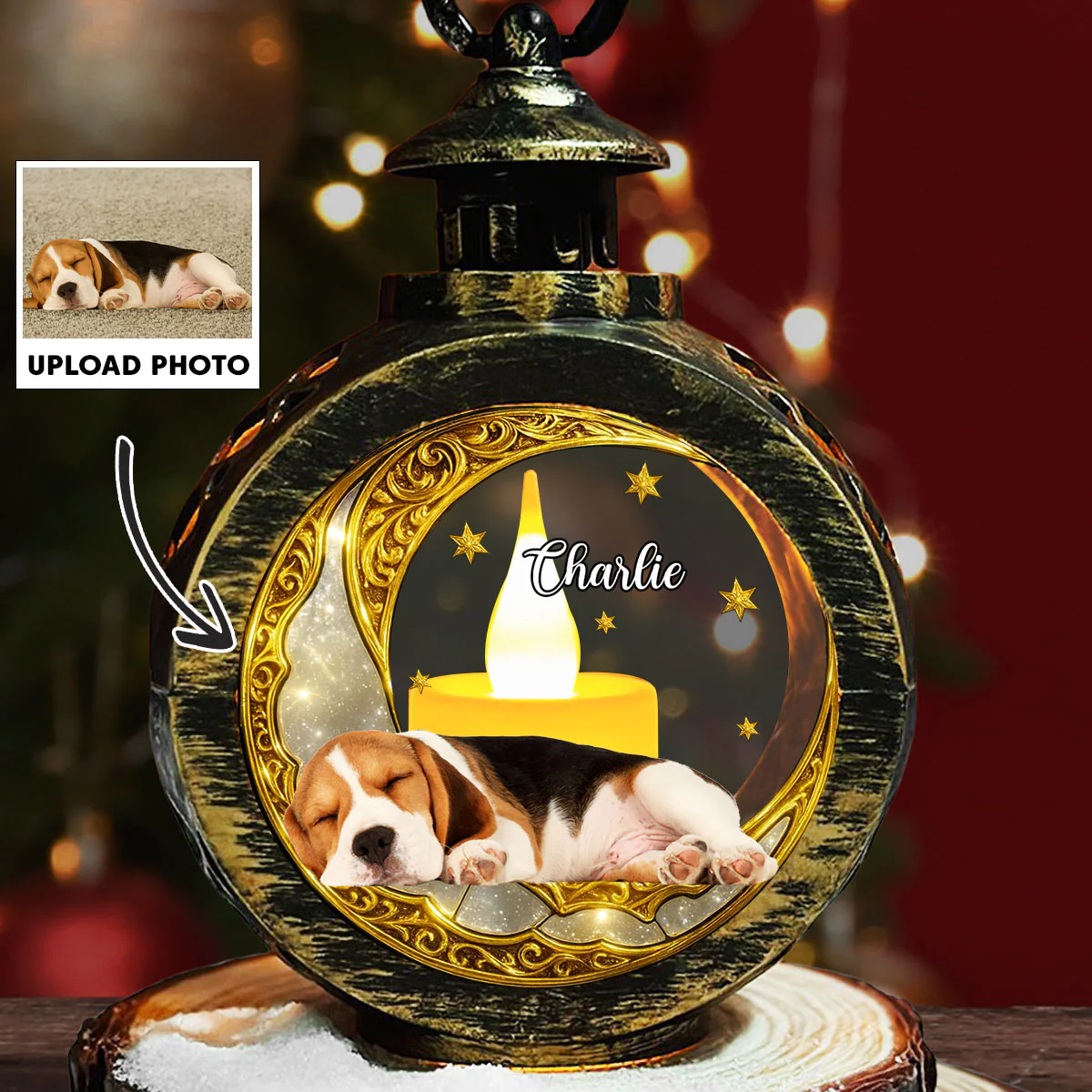A Million Stars Photo - Personalized Custom 3D Effect Christmas Lantern