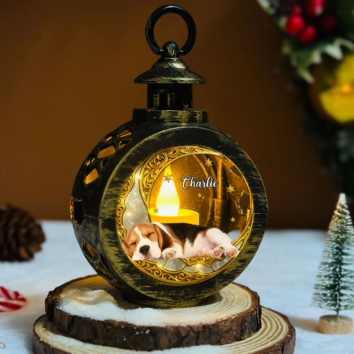 A Million Stars Photo - Personalized Custom 3D Effect Christmas Lantern - Image 5