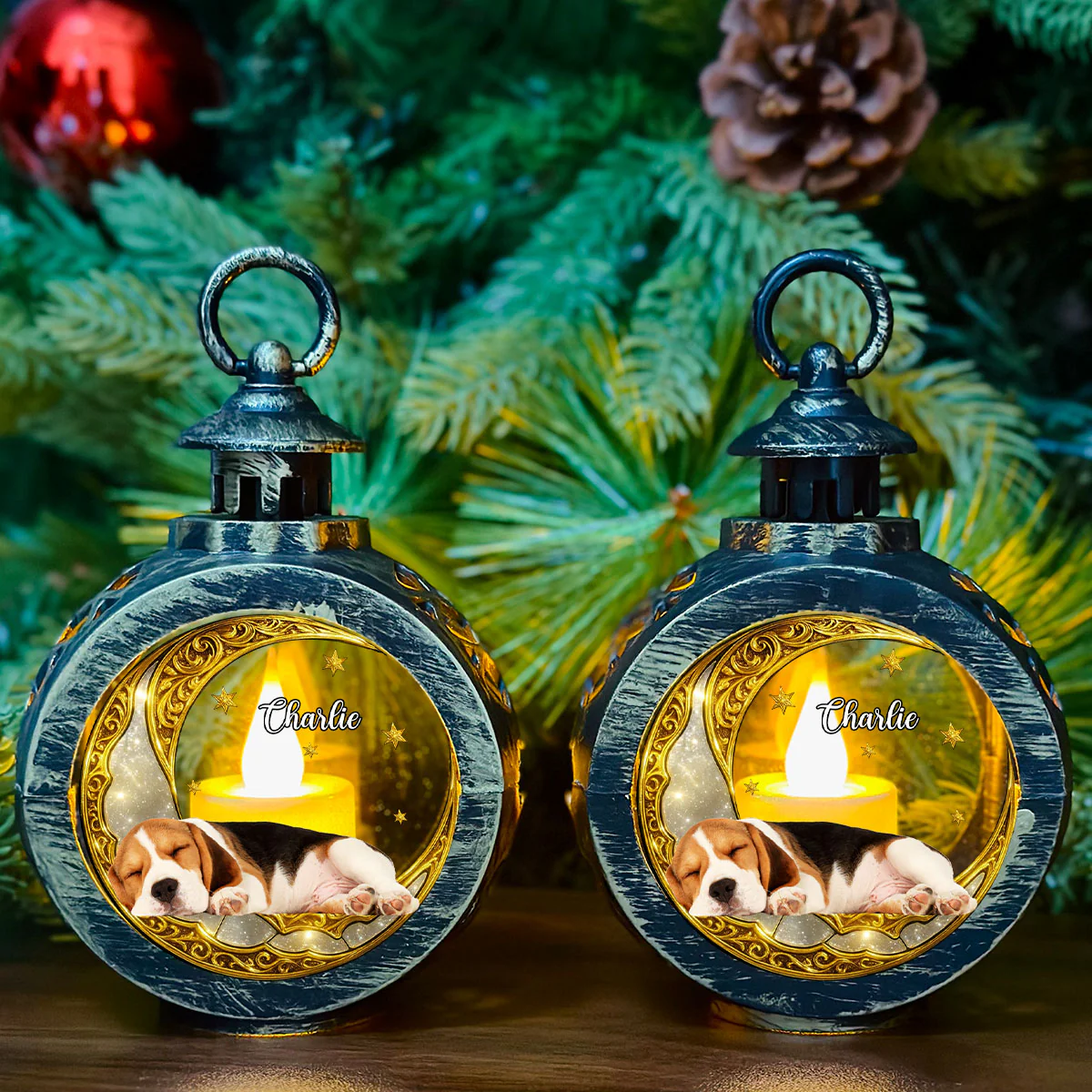 A Million Stars Photo - Personalized Custom 3D Effect Christmas Lantern - Image 6