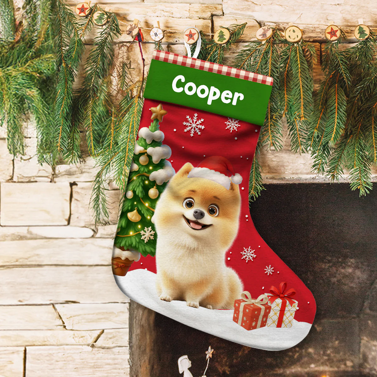 A Very Good Dogs - Personalized Custom Christmas Stocking - Image 2