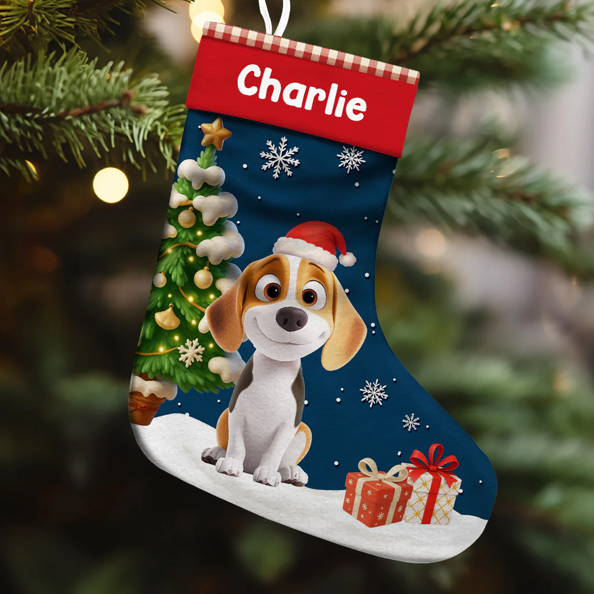 A Very Good Dogs - Personalized Custom Christmas Stocking - Image 3