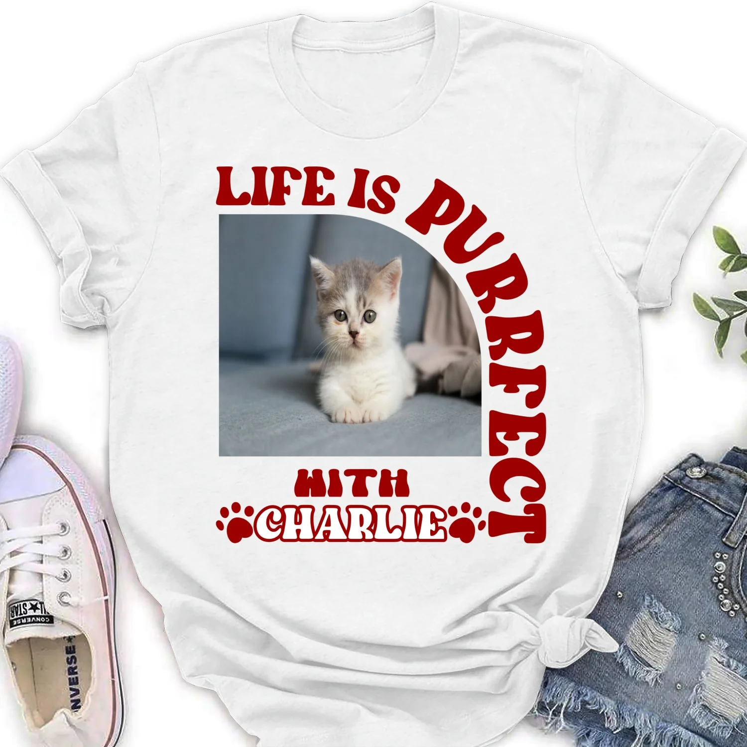 Absolutely Perfect Photo - Personalized Custom Women's T-Shirt - Image 3
