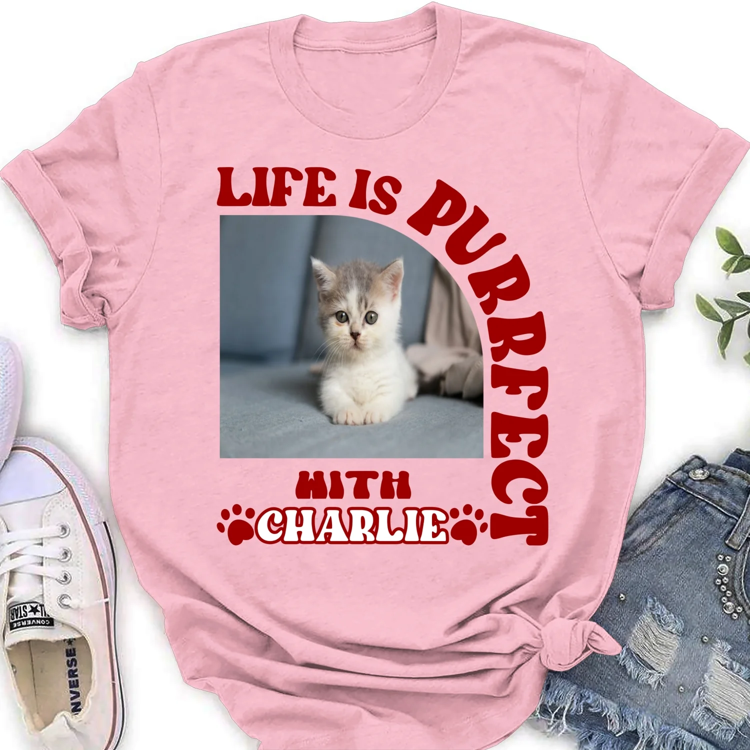 Absolutely Perfect Photo - Personalized Custom Women's T-Shirt - Image 5