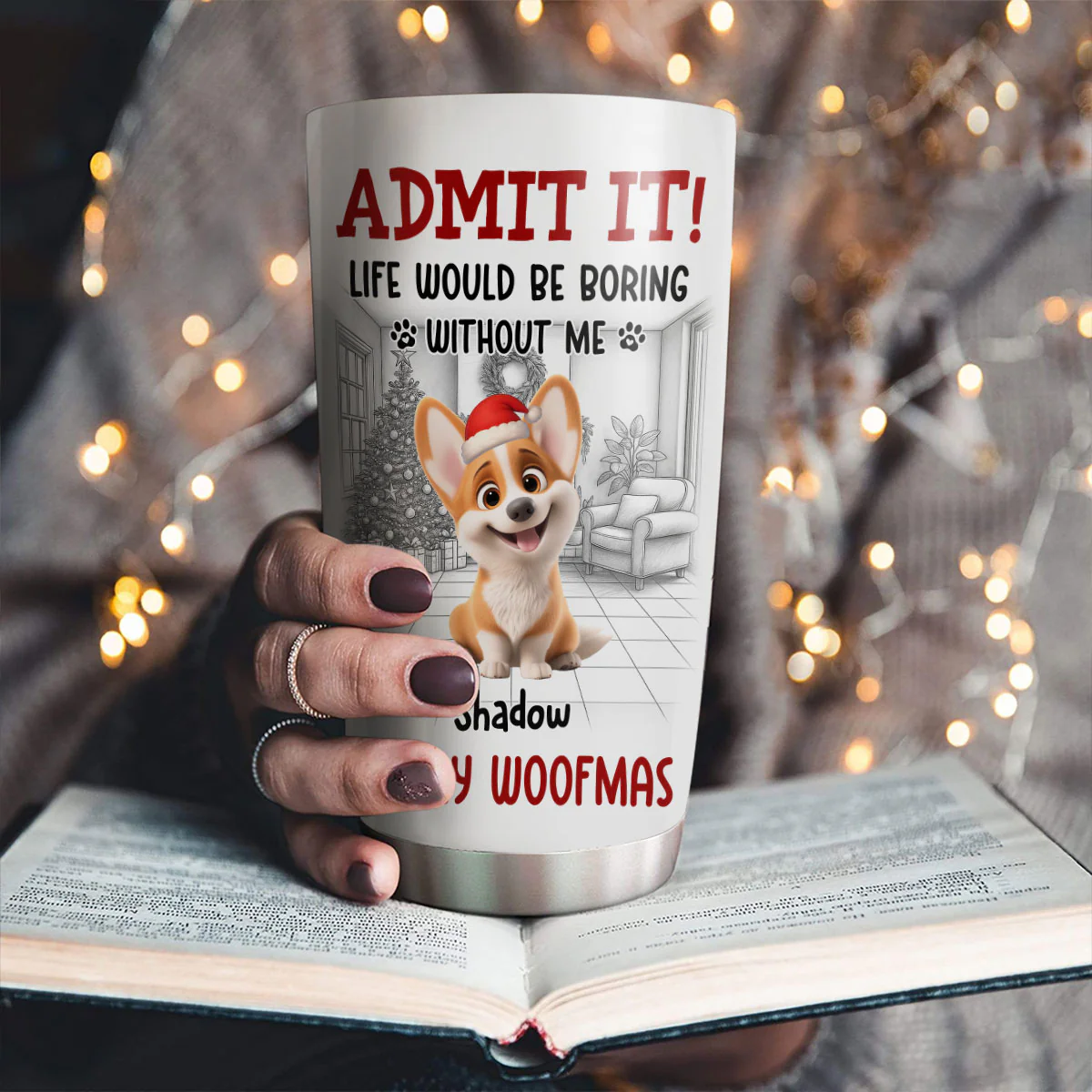 Admit Christmas Is Coming - Personalized Custom Tumbler - Image 2