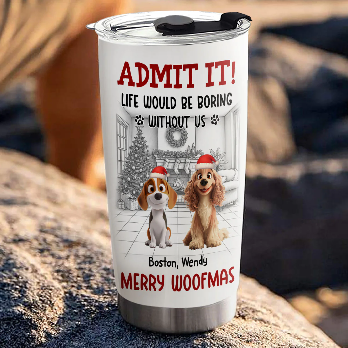 Admit Christmas Is Coming - Personalized Custom Tumbler - Image 3