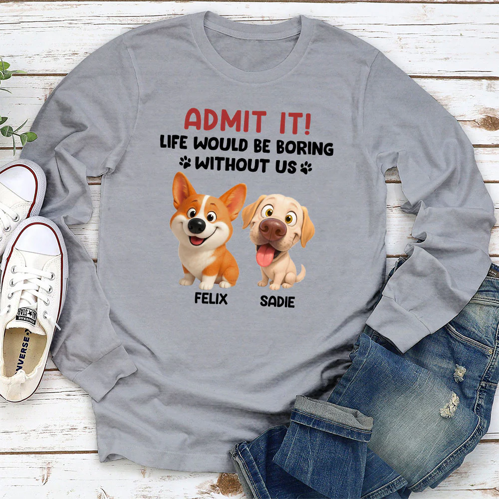 Admit It Cartoon - Personalized Custom Long Sleeve T-shirt - Image 3