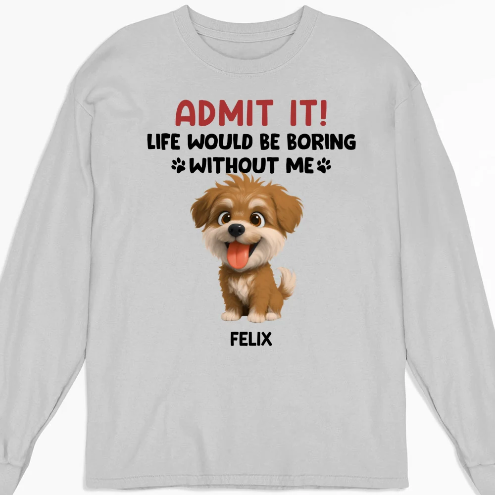 Admit It Cartoon - Personalized Custom Long Sleeve T-shirt - Image 4