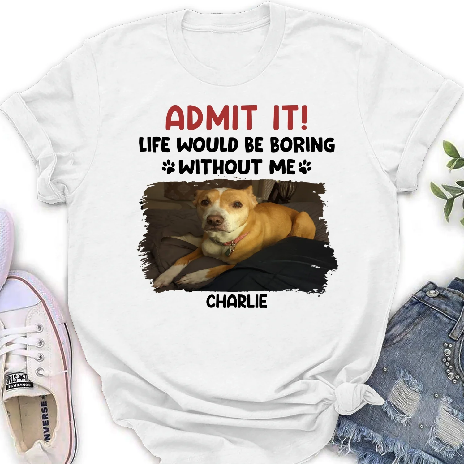 Admit It Cartoon Photo - Personalized Custom Women's T-shirt - Image 6