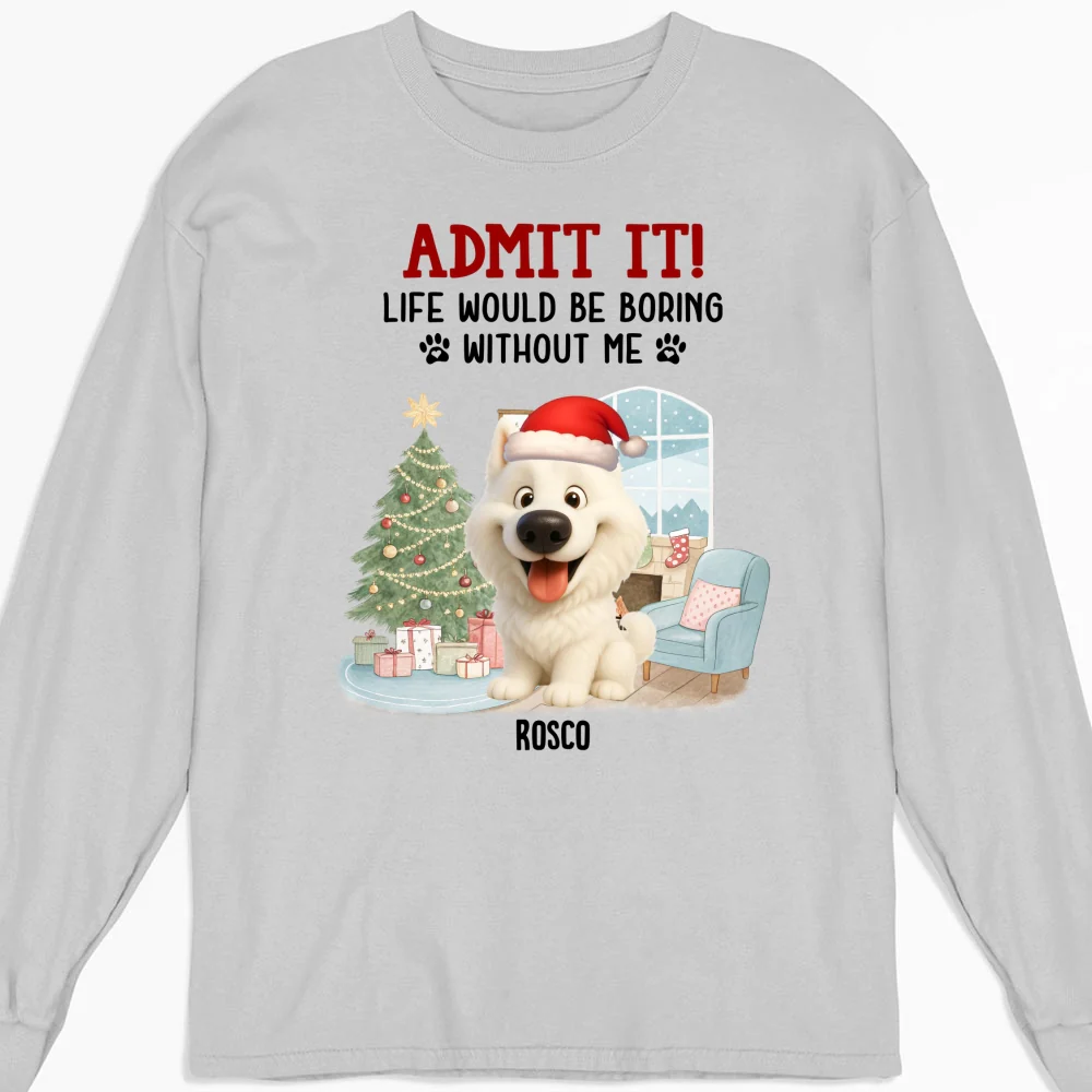 Admit It Christmas Cartoon - Personalized Custom Long Sleeve T-Shirt - Image 4