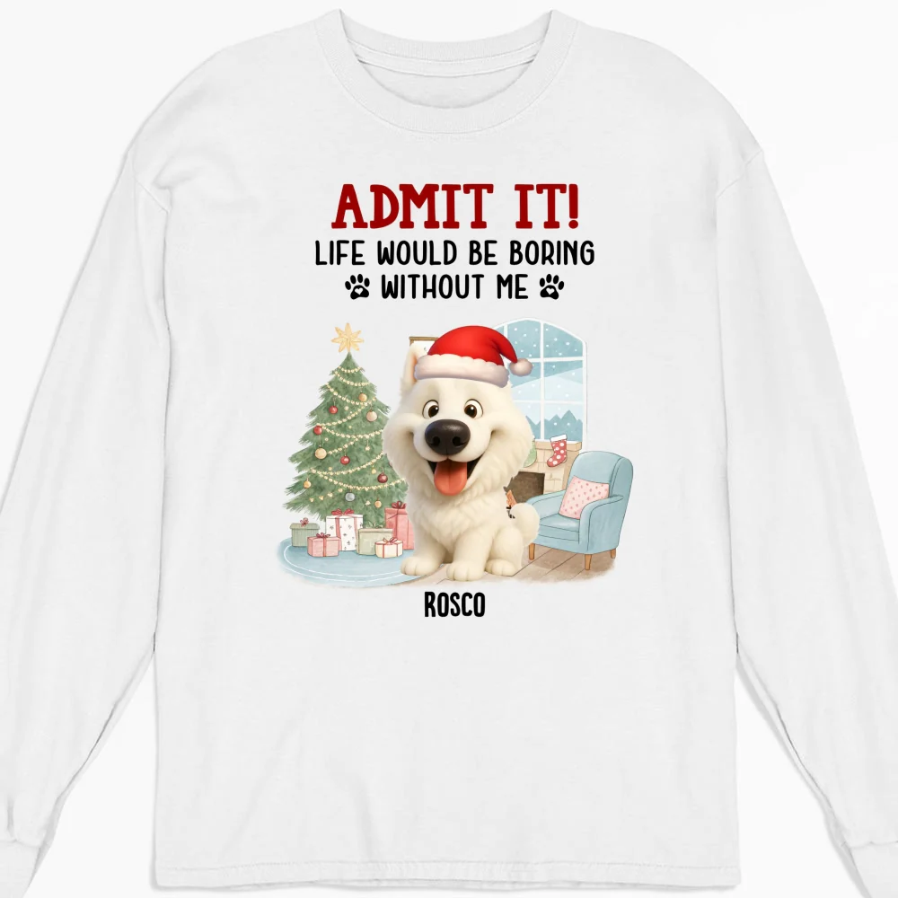 Admit It Christmas Cartoon - Personalized Custom Long Sleeve T-Shirt - Image 5