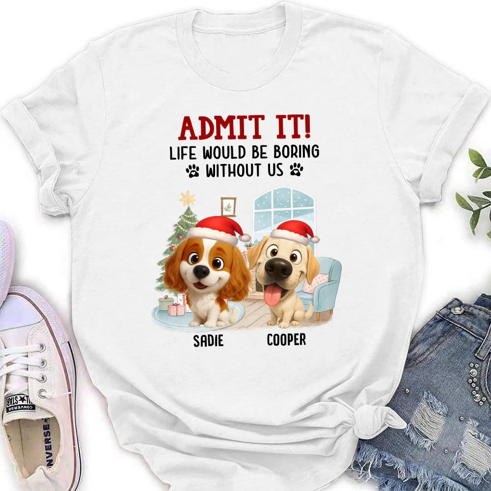 Admit It Christmas Cartoon - Personalized Custom Women's T-Shirt - Image 2