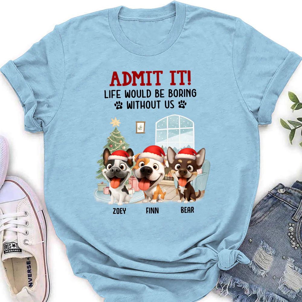 Admit It Christmas Cartoon - Personalized Custom Women's T-Shirt - Image 3
