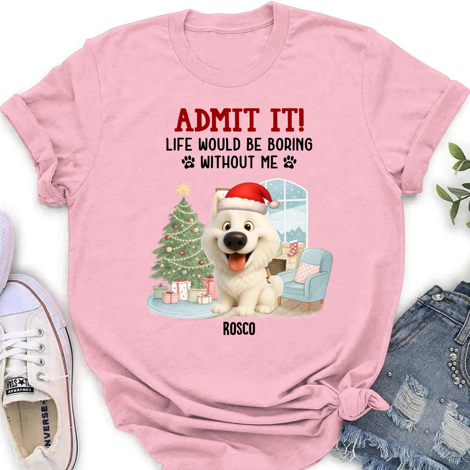 Admit It Christmas Cartoon - Personalized Custom Women's T-Shirt - Image 7