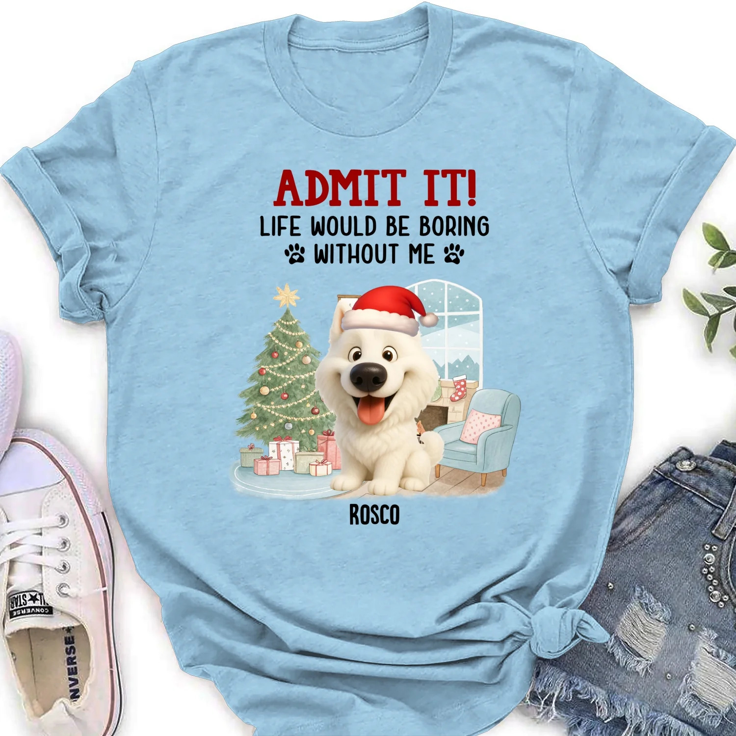 Admit It Christmas Cartoon - Personalized Custom Women's T-Shirt - Image 8