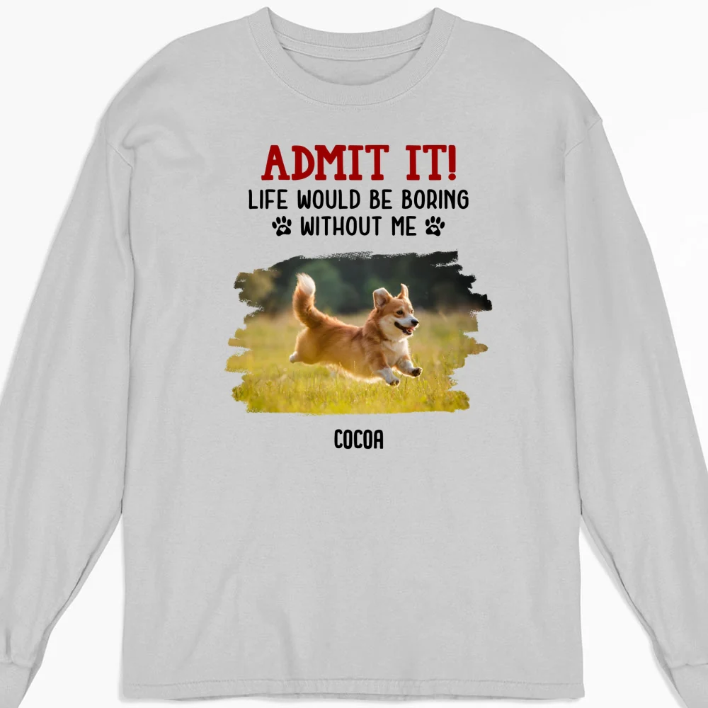 Admit It Christmas Cartoon Photo - Personalized Custom Long Sleeve T-Shirt - Image 4