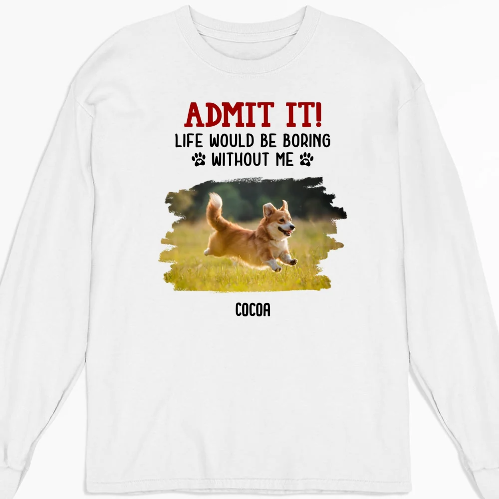 Admit It Christmas Cartoon Photo - Personalized Custom Long Sleeve T-Shirt - Image 5