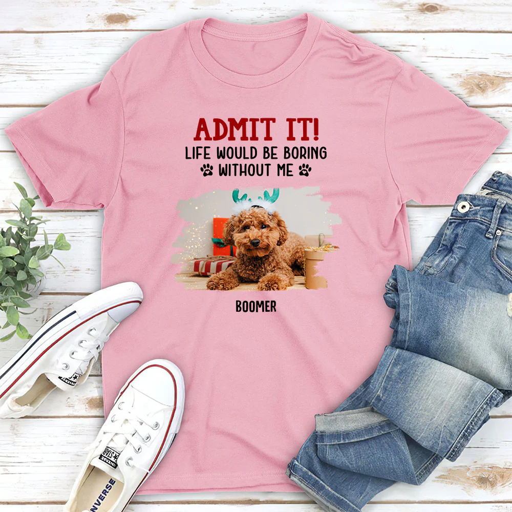 Admit It Christmas Cartoon Photo - Personalized Custom Unisex T-shirt - Image 2