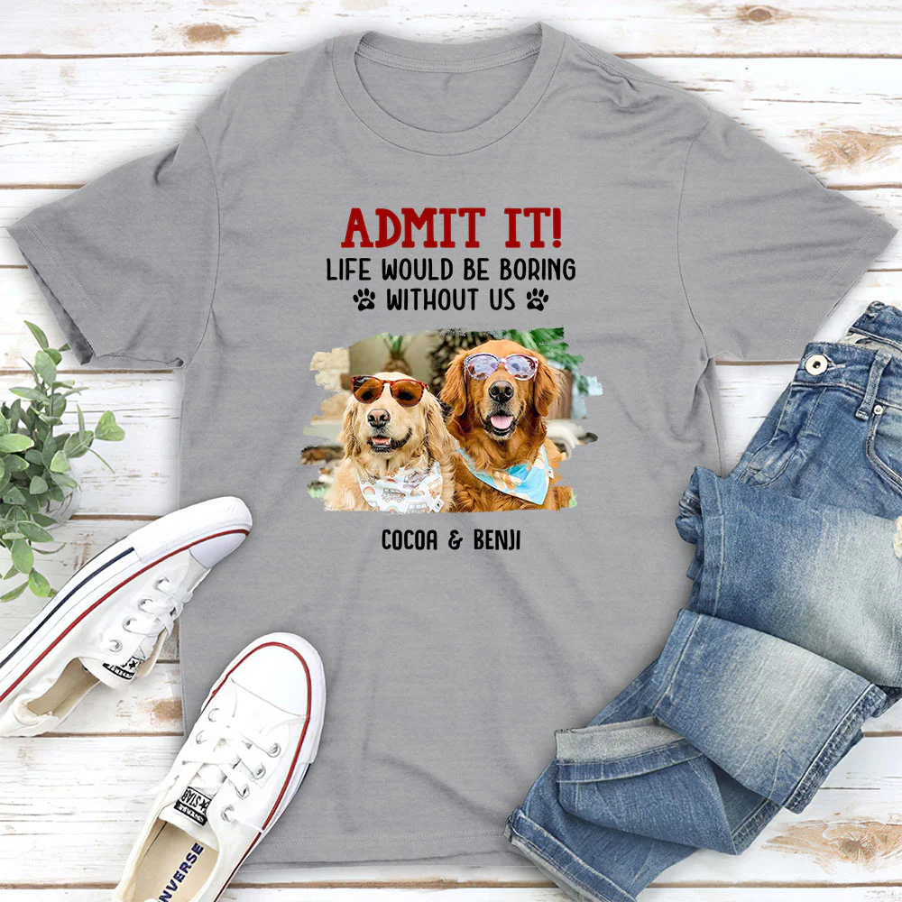 Admit It Christmas Cartoon Photo - Personalized Custom Unisex T-shirt - Image 3