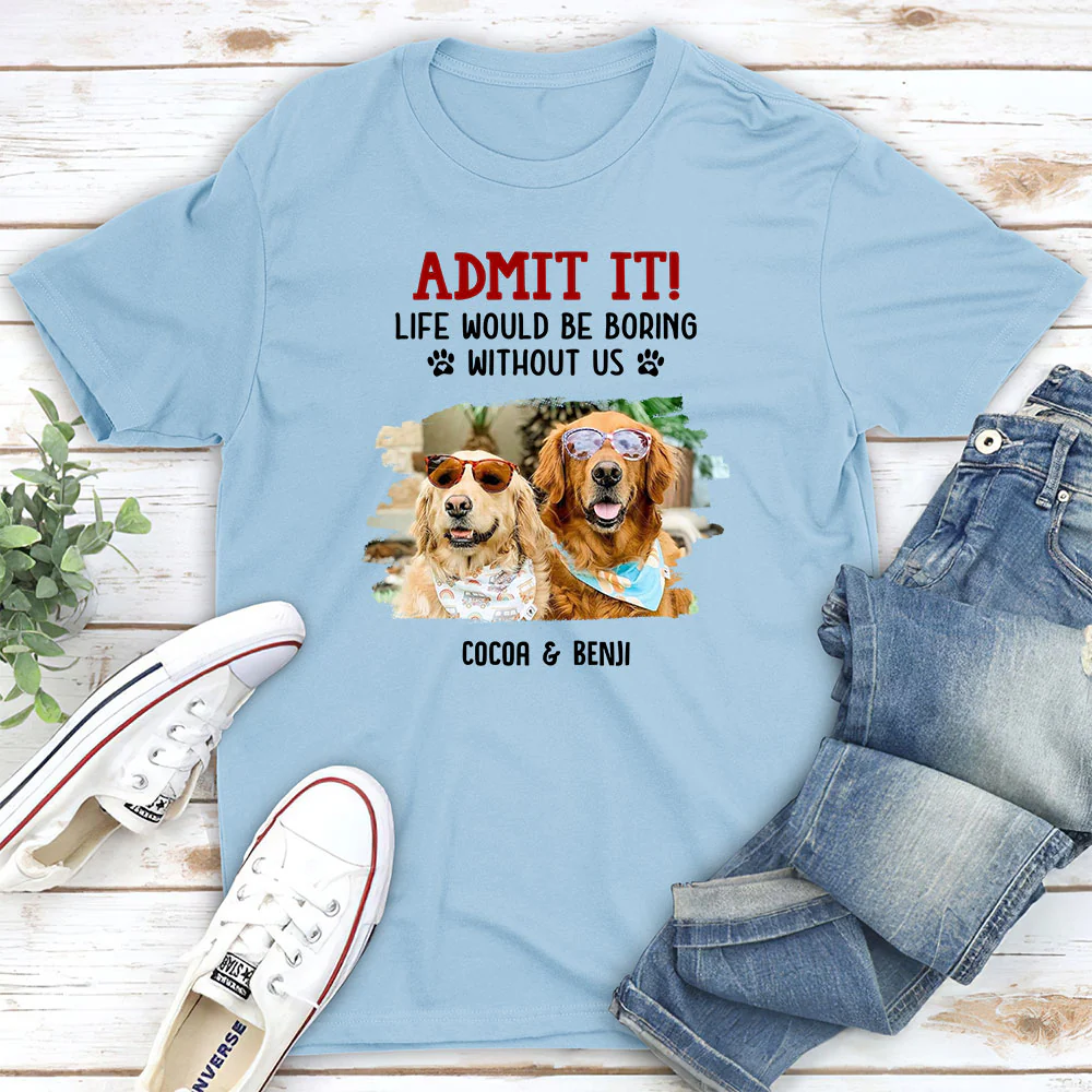 Admit It Christmas Cartoon Photo - Personalized Custom Unisex T-shirt - Image 4